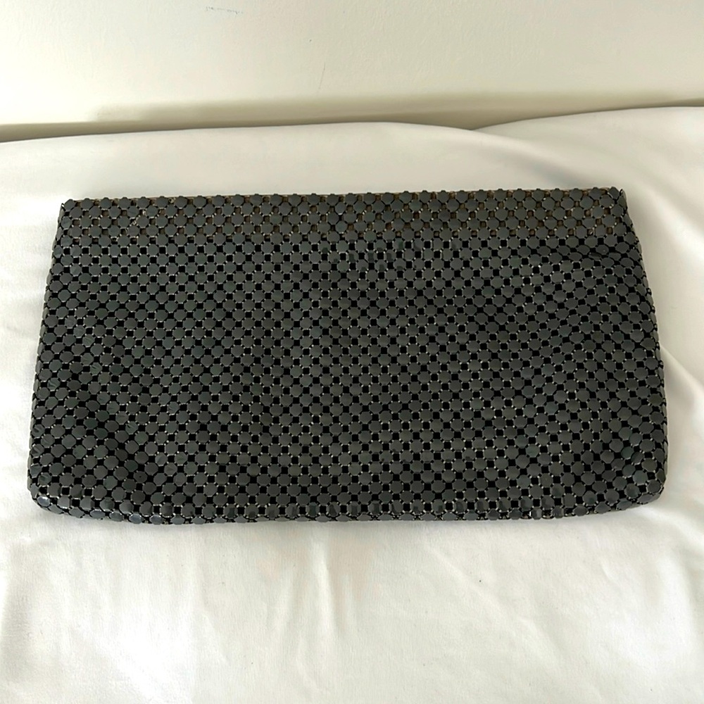Whiting and Davis Dark Gray Clutch